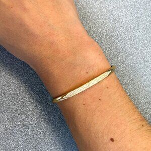 NWOT Kate Spade Raise the Bar Pavé Cuff Bangle in Gold (WBRUH556)